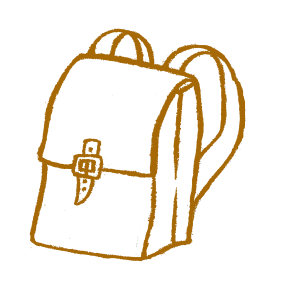 Illustration of a backpack - yellow