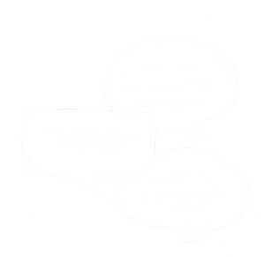 Illustration of speech bubbles - white