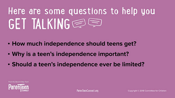 Get Talking (Independence) questions