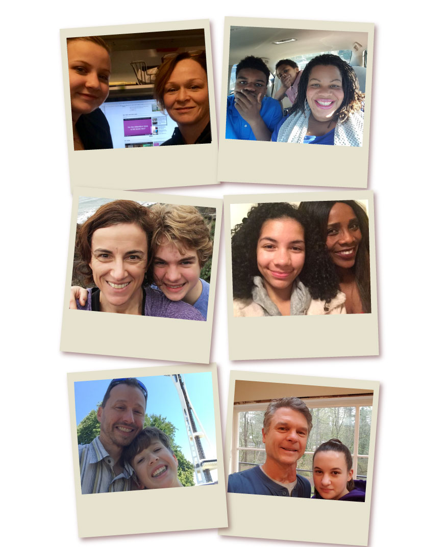 Parent Resources - Polaroids of parents and teens